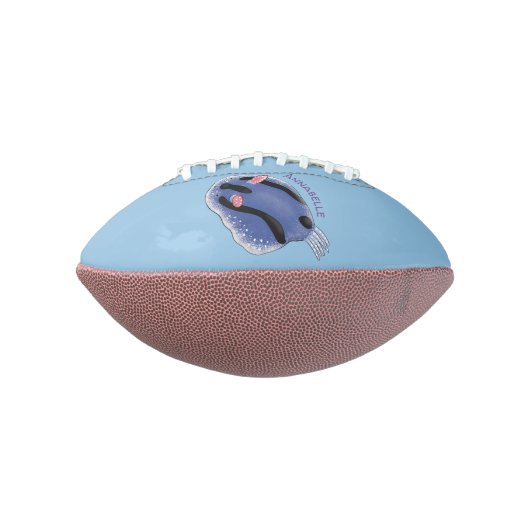 Mooie blauwe naaktfoto cartoon american football (Gedraaid 90)