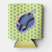 Mooie blauwe naaktfoto cartoon blikjeskoeler (Voorkant)