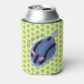 Mooie blauwe naaktfoto cartoon blikjeskoeler (Blikje Achterkant)