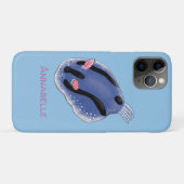 Mooie blauwe naaktfoto cartoon Case-Mate iPhone case (Achterkant (horizontaal))