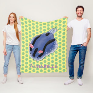 Mooie blauwe naaktfoto cartoon fleece deken