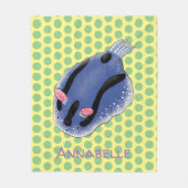 Mooie blauwe naaktfoto cartoon fleece deken (Voorkant)