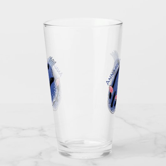 Mooie blauwe naaktfoto cartoon glas (Links)