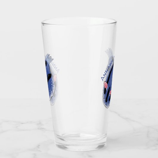 Mooie blauwe naaktfoto cartoon glas (Rechts)