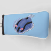 Mooie blauwe naaktfoto cartoon golfheadcover (Voorkant)