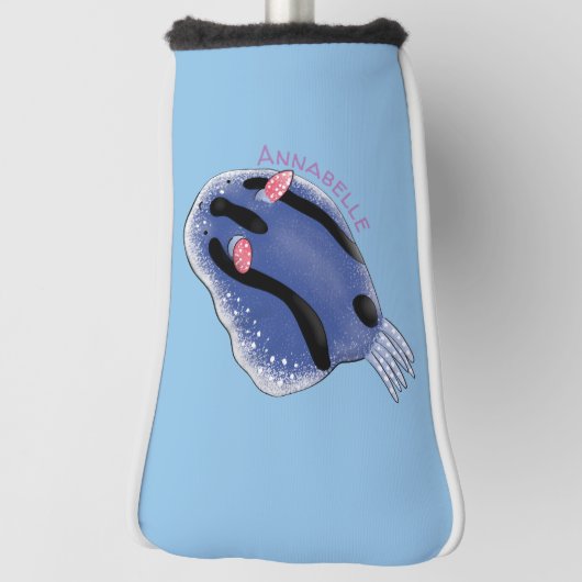 Mooie blauwe naaktfoto cartoon golfheadcover (Draai 90)