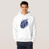Mooie blauwe naaktfoto cartoon hoodie (Voorkant volledig)