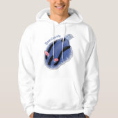 Mooie blauwe naaktfoto cartoon hoodie (Voorkant)