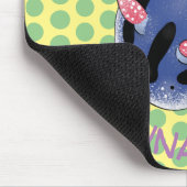 Mooie blauwe naaktfoto cartoon muismat (Hoek)