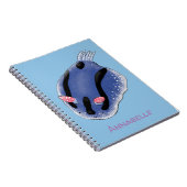 Mooie blauwe naaktfoto cartoon notitieboek (Rechterzijde)