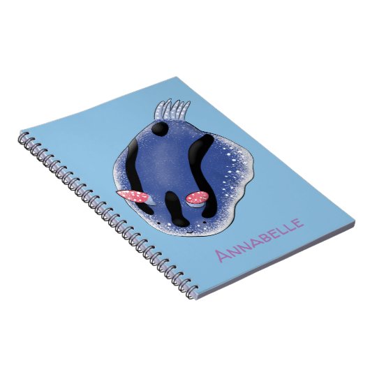 Mooie blauwe naaktfoto cartoon notitieboek (Rechterzijde)