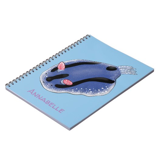 Mooie blauwe naaktfoto cartoon notitieboek (Linkerzijde)