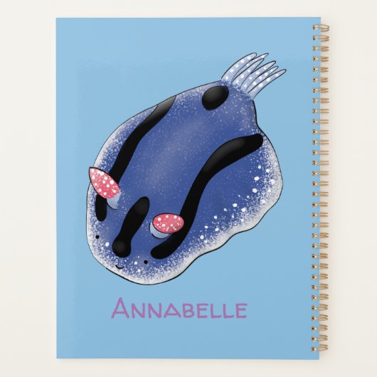 Mooie blauwe naaktfoto cartoon planner (Achterkant)