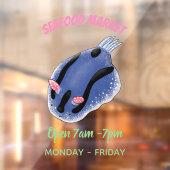 Mooie blauwe naaktfoto cartoon raamsticker (Vel 2)