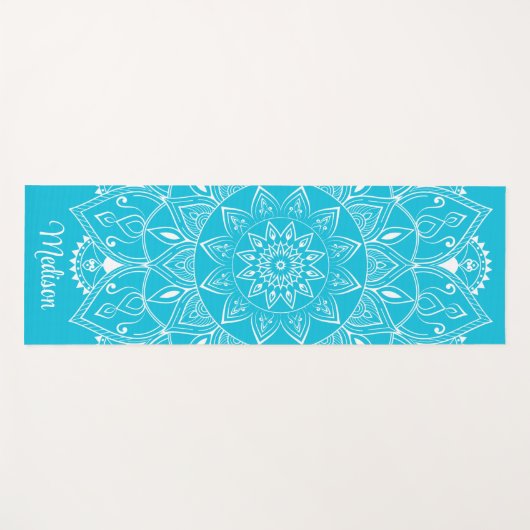 Mooie blauwe naam Mandala Yogamat (Voorkant (horizontaal))
