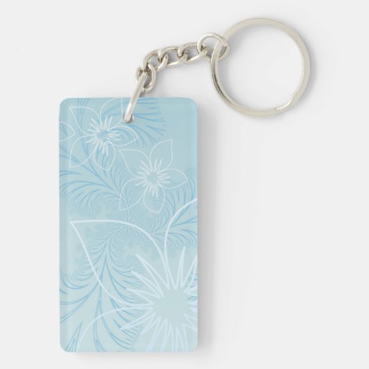 Mooie blauwe naam sleutelhanger (achterkant)