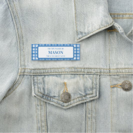 Mooie blauwe naamkaartjes voor studenten naamplaatje