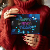 Mooie blauwe neonvormige BRIEFKAART