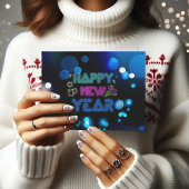 Mooie blauwe neonvormige BRIEFKAART