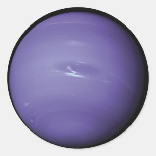 Mooie blauwe Neptunus, gezien vanuit de ruimte, NA Ronde Sticker