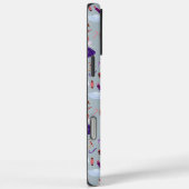 Mooie Blauwe Notenkraker Kerstpatroon Case-Mate iPhone Case (Achterkant / Rechts)