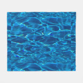 Mooie Blauwe Oceaan Aangepaste Afbeelding Zachte g Fleece Deken (Voorkant (Horizontaal))