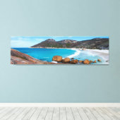 Mooie blauwe oceaan en perfect wit strand canvas afdruk (Insitu (Houten vloer))