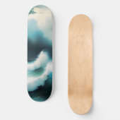 Mooie Blauwe Oceaan golven schilderij Persoonlijk Skateboard (Voorkant)