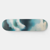 Mooie Blauwe Oceaan golven schilderij Persoonlijk Skateboard (Horizontaal)