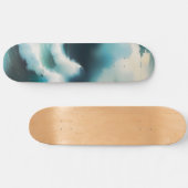 Mooie Blauwe Oceaan golven schilderij Persoonlijk Skateboard (Horizontaal)
