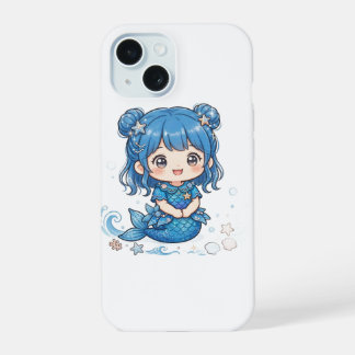 Mooie Blauwe Oceaan Zeemeermin Meisje T-Shirt - Ka iPhone 15 Case