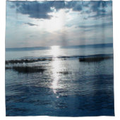 Mooie blauwe oceaan zonsondergang over Cape Cod Douchegordijn (Voorkant)