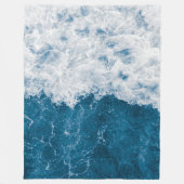 Mooie blauwe oceaangolven fleece deken (Voorkant)