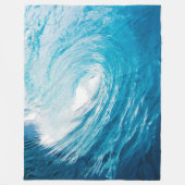 Mooie blauwe oceaangolven fleece deken (Voorkant)