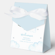 Mooie Blauwe Olifant Helikopter Baby Shower Welkom