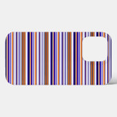 Mooie blauwe oranje strepen Case-Mate iPhone case (Achterkant (horizontaal))