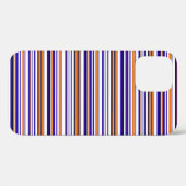 Mooie blauwe oranje strepen Case-Mate iPhone case (Achterkant (horizontaal))
