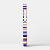 Mooie blauwe oranje strepen Case-Mate iPhone case (Achterkant / Links)