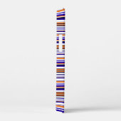 Mooie blauwe oranje strepen Case-Mate iPhone case (Achterkant / Rechts)