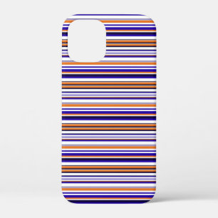 Mooie blauwe oranje strepen Case-Mate iPhone case