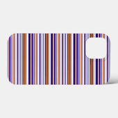 Mooie blauwe oranje strepen Case-Mate iPhone case (Achterkant (horizontaal))