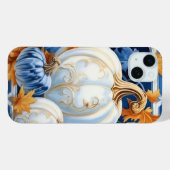 MOOIE BLAUWE ORANJE WITTE HERFST POMPOENEN Case-Mate iPhone CASE (Achterkant (horizontaal))