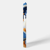 MOOIE BLAUWE ORANJE WITTE HERFST POMPOENEN Case-Mate iPhone CASE (Achterkant / Rechts)