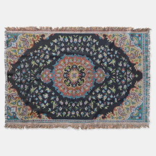Mooie Blauwe Oriëntaalse Antieke Kilim Vloerkleed Deken