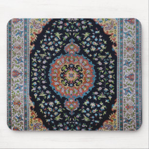 Mooie Blauwe Oriëntaalse Antieke Kilim Vloerkleed Muismat