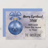 Mooie blauwe, ornament-zijderijkaart (Voorkant / Achterkant)