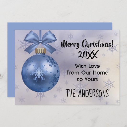 Mooie blauwe, ornament-zijderijkaart (Voorkant / Achterkant)