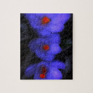 Mooie blauwe paarse krokusbloemen legpuzzel