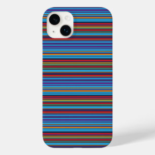 Mooie blauwe paarse strepen Case-Mate iPhone 14 plus hoesje