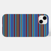 Mooie blauwe paarse strepen Case-Mate iPhone case (Achterkant (horizontaal))